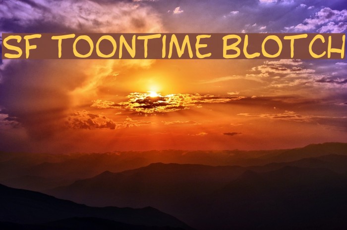 SF Toontime Blotch Font examples
