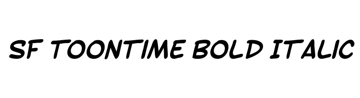 SF Toontime Bold Italic Font