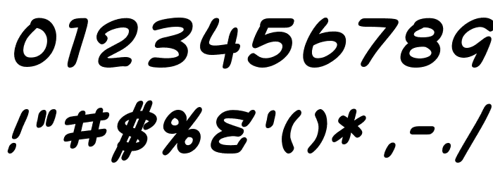 SF Toontime Bold Italic Font OTHER CHARS