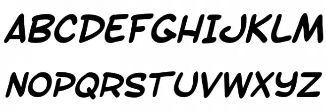 SF Toontime Bold Italic خط أحرف كبيرة