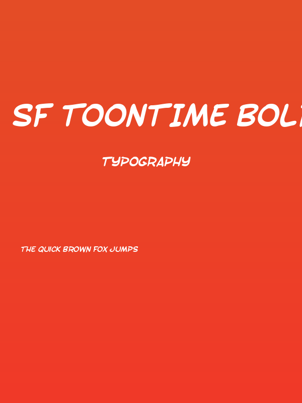 SF Toontime Bold Italic Poster
