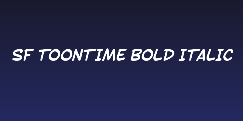 SF Toontime Bold Italic Social Header
