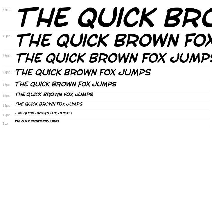 SF Toontime Bold Italic Waterfall