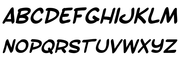 SF Toontime Bold Italic Font LOWERCASE