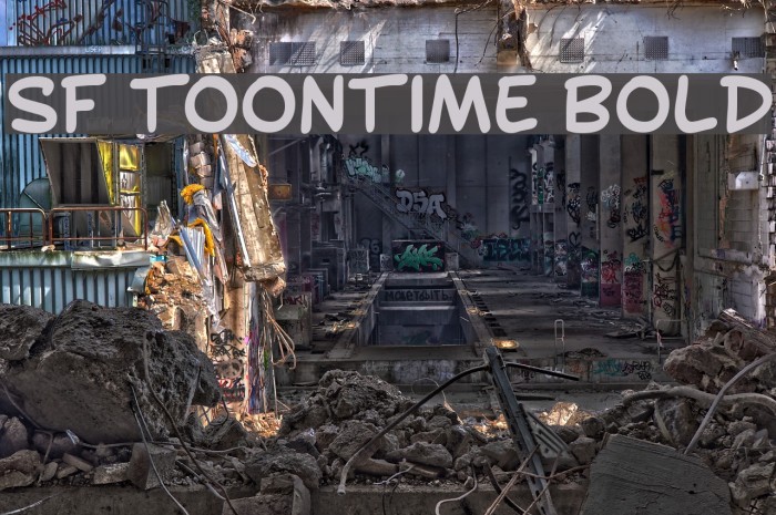 SF Toontime Bold Font examples