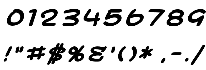 SF Toontime Extended Bold Italic Font OTHER CHARS