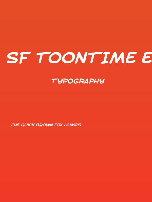 SF Toontime Extended Bold Italic Poster