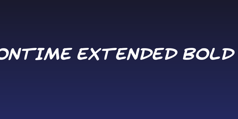 SF Toontime Extended Bold Italic Social Header