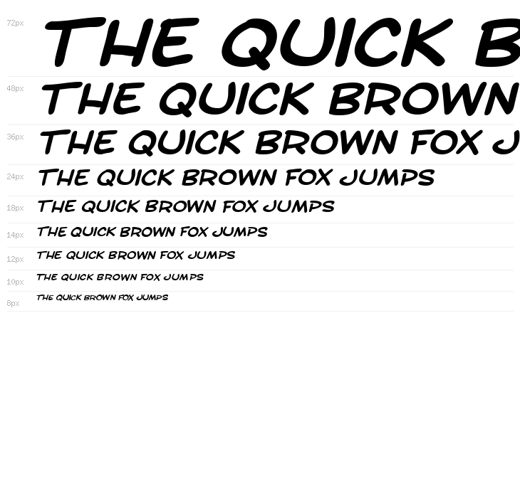 SF Toontime Extended Bold Italic Waterfall