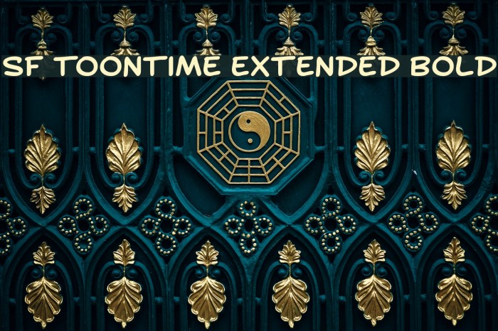 SF Toontime Extended Bold Font examples