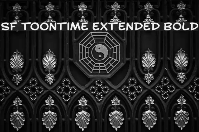 SF Toontime Extended Bold Fonte examples