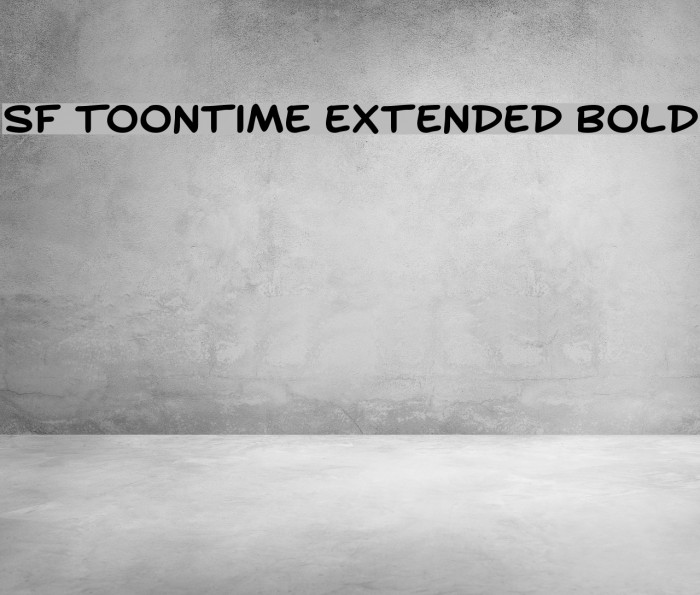 SF Toontime Extended Bold Font examples