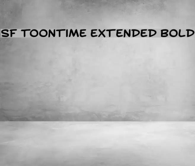 SF Toontime Extended Bold Fonte examples