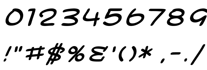 SF Toontime Extended Italic Font OTHER CHARS