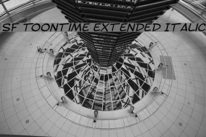 SF Toontime Extended Italic Font examples