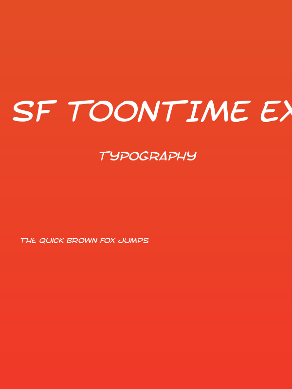 SF Toontime Extended Italic Poster