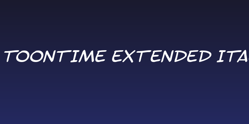 SF Toontime Extended Italic Social Header