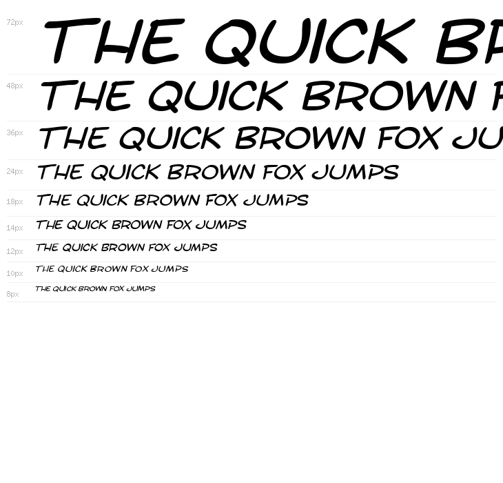 SF Toontime Extended Italic Waterfall