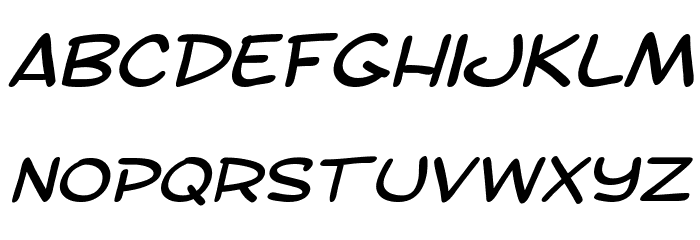 SF Toontime Extended Italic Font LOWERCASE