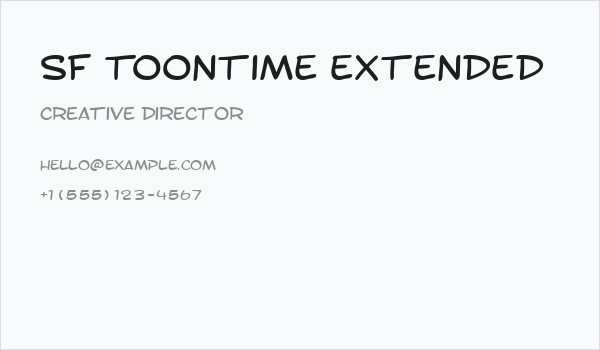 SF Toontime Extended Business Card
