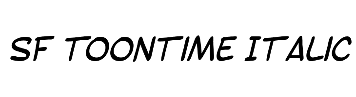 SF Toontime Italic Font