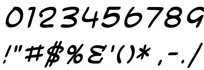 SF Toontime Italic Font OTHER CHARS