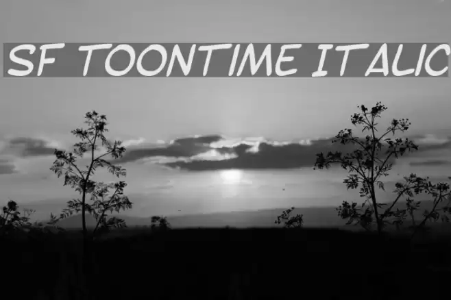 SF Toontime Italic Font examples