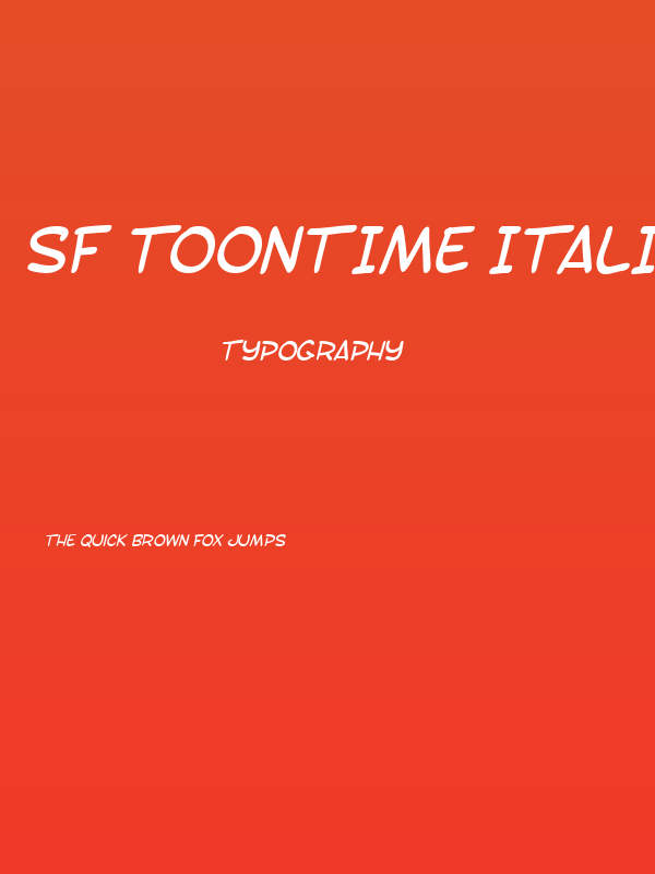 SF Toontime Italic Poster