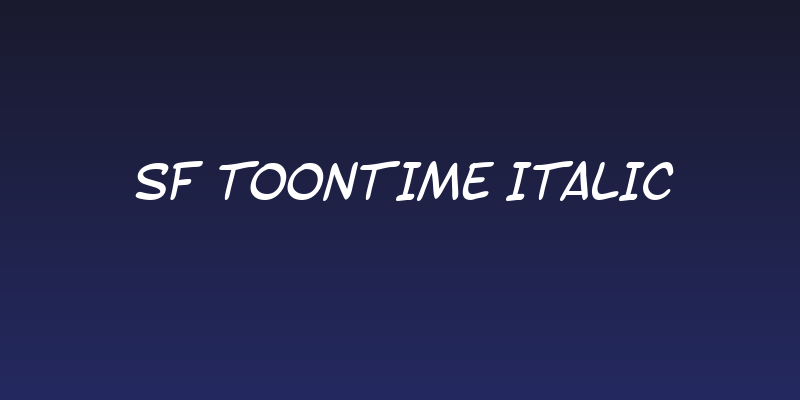 SF Toontime Italic Social Header