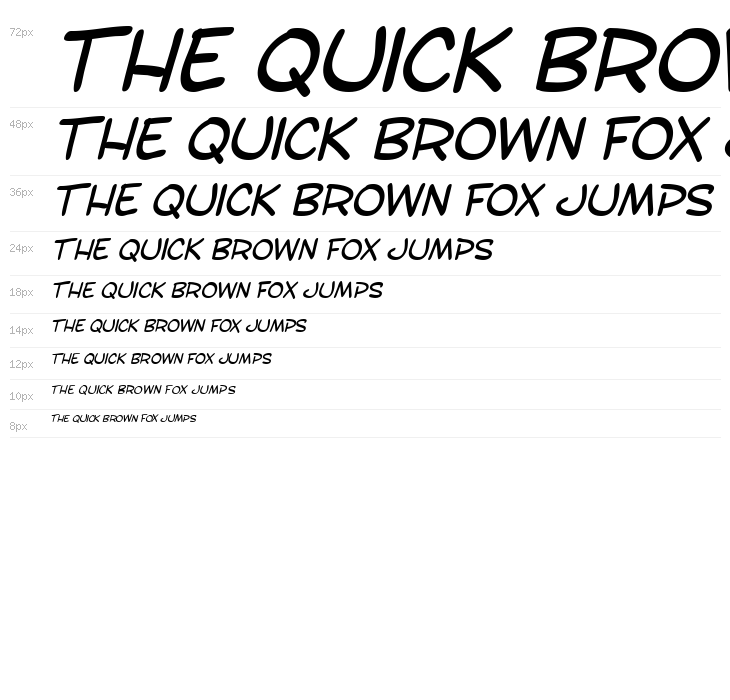 SF Toontime Italic Waterfall