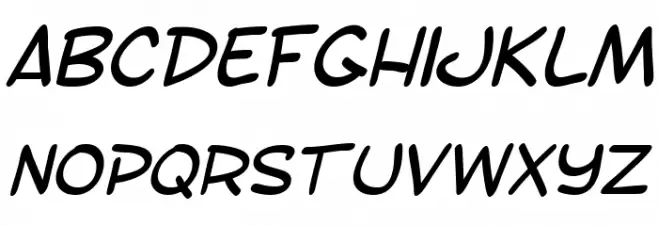 SF Toontime Italic フォント 小文字