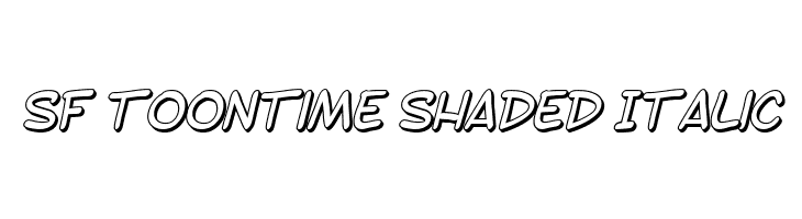 SF Toontime Shaded Italic Font