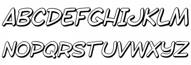 SF Toontime Shaded Italic फ़ॉन्ट अपरकेस