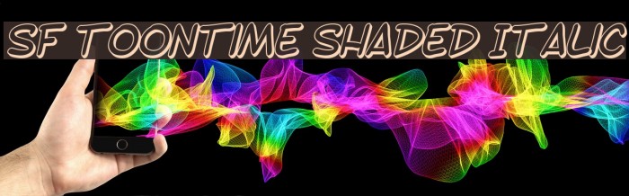 SF Toontime Shaded Italic Font examples
