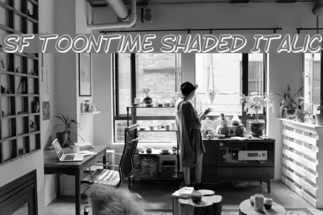 SF Toontime Shaded Italic Font examples