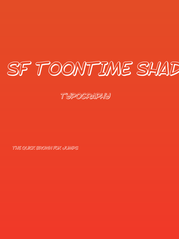 SF Toontime Shaded Italic Poster