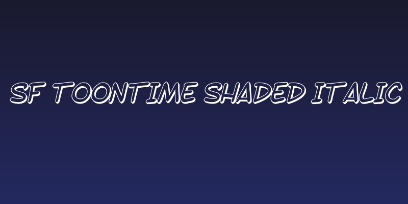 SF Toontime Shaded Italic Social Header