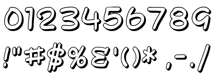 SF Toontime Shaded Font OTHER CHARS