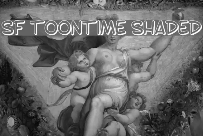 SF Toontime Shaded Шрифта examples