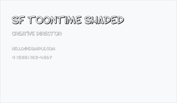 SF Toontime Shaded Business Card