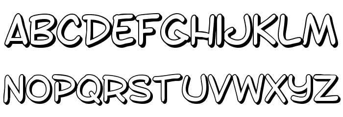 SF Toontime Shaded Font LOWERCASE