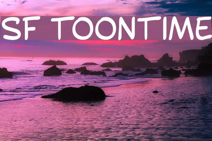 SF Toontime Font examples
