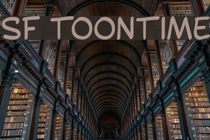 SF Toontime Font examples