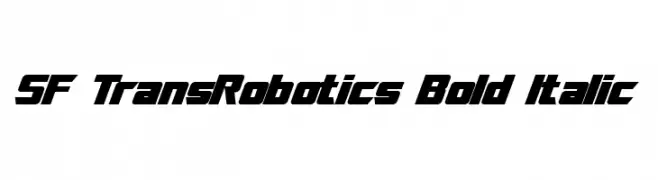 SF TransRobotics Bold Italic  Frei Schriftart Herunterladen