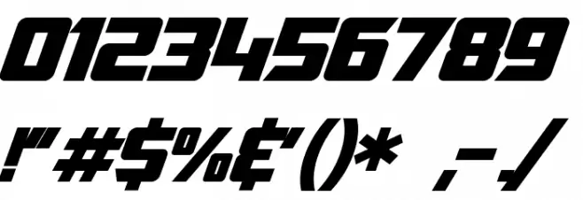 SF TransRobotics Bold Italic フォント その他の文字