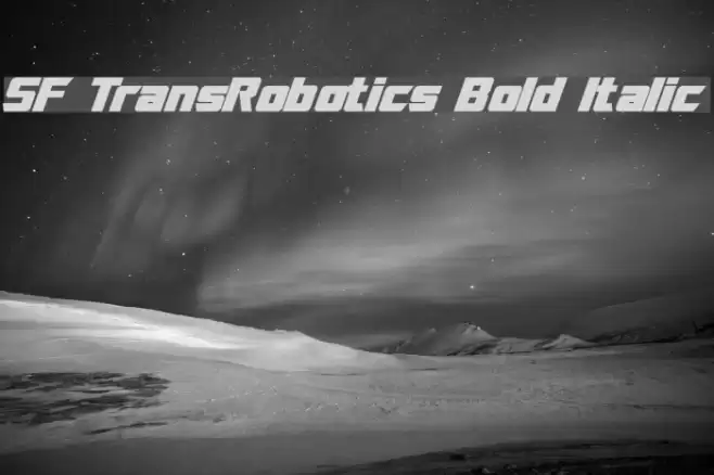 SF TransRobotics Bold Italic フォント examples