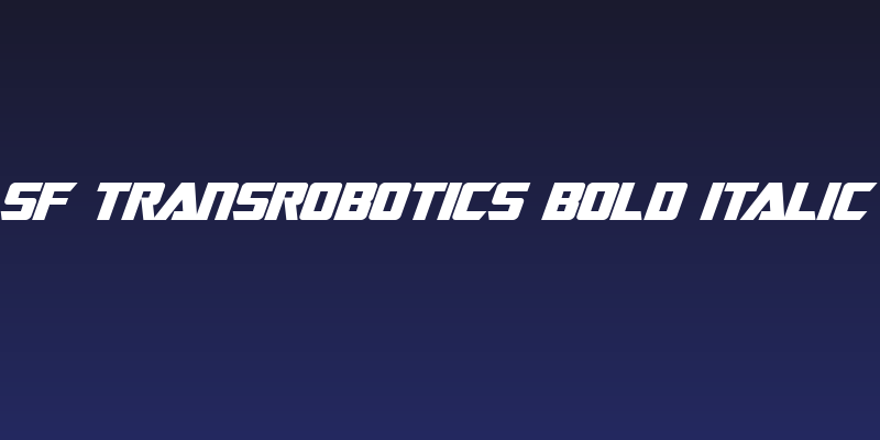 SF TransRobotics Bold Italic Social Header