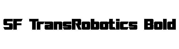 SF TransRobotics Bold  Free Fonts Download