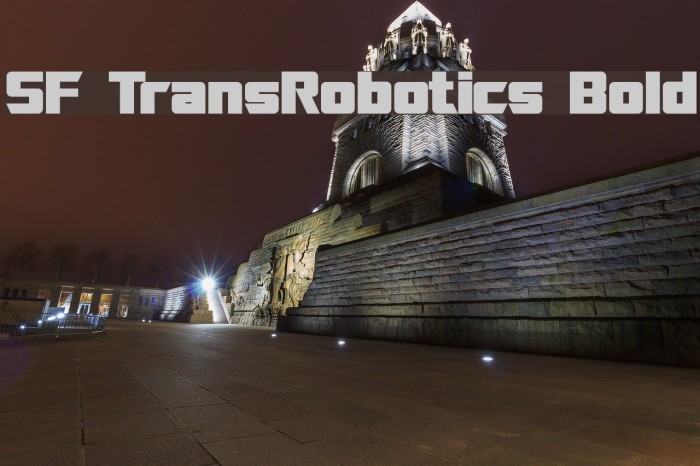 SF TransRobotics Bold Font examples