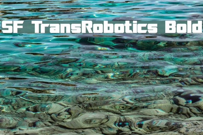 SF TransRobotics Bold Font examples